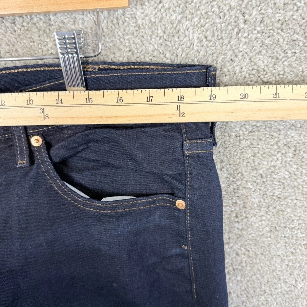 Levis 502 Taper Mens Jeans 38x30 Dark Indigo WaterLess Stretch NEW